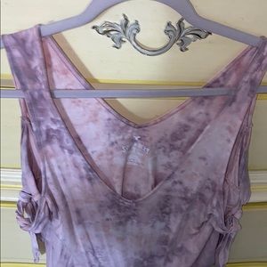 The dye off the shoulder top
